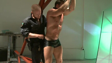Muscular male slave is about to receive a hard sexual punishment