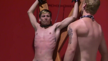 Twink gets restrained and exposed in a sexy BDSM mix