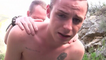 Aroused boy gets taped during hike when he fucks in the ass