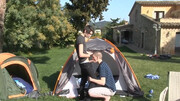 Horny twinks make out in kinky anal scenes while camping