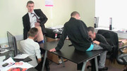 Office lads share group sex perversions in a hot foursome