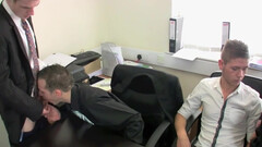 Office lads share group sex perversions in a hot foursome