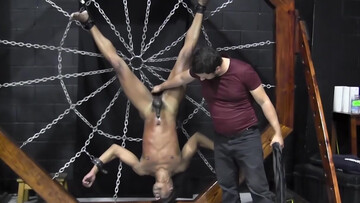 Using a corkscrew to penetrate the hole of the slave