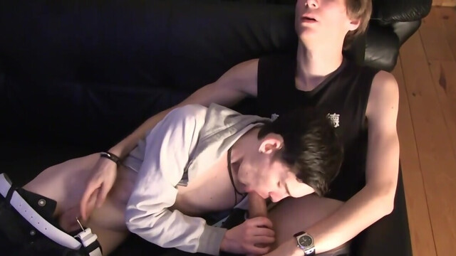 Horny twinks share the night together after a sensual oral teaser