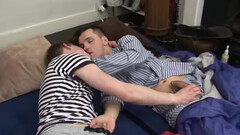Boyfriends record their bareback affair after a special foreplay