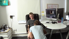 Office sex with two men who hate doing all the editing