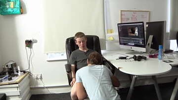 Office sex with two men who hate doing all the editing