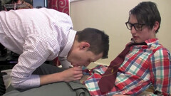 Nerdy gamer boys skip their challenge to fuck and swallow