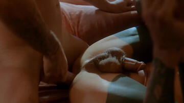 Missionary sex for a tattooed man who loves being a bottom