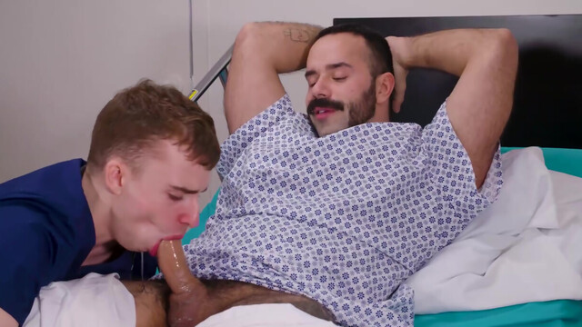 Male nurse gets ass fucked by patient in gay romance
