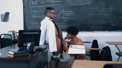 Black lovers share the classroom for erotic anal gay perversions