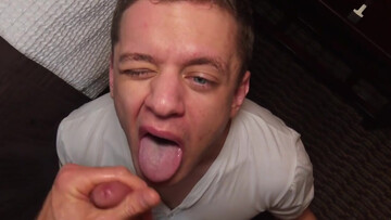 Ian Levine shares POV blowjob before he bends ass to fuck