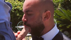 Strong bareback anal at a wedding between the groom and the bestman