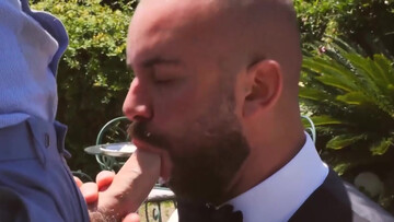 Strong bareback anal at a wedding between the groom and the bestman