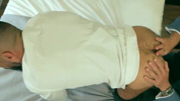 Hairy Latino lover gets ass fucked in hotel room and soaked in jizz