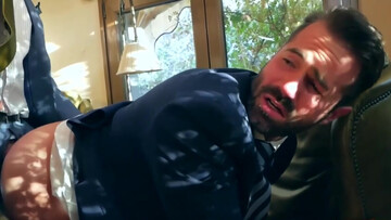 Bruno Max and Dani Robles fucking raw on the sofa