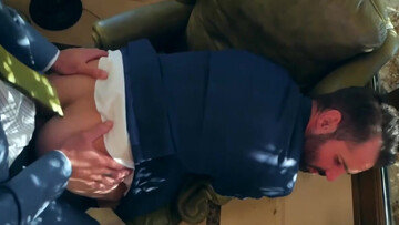 Bruno Max and Dani Robles fucking raw on the sofa