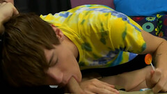 Skinny college boys share private moments together in bed