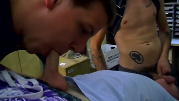 Upside down blowjob makes submissive twink feel excellent