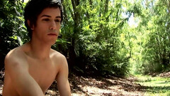 Filming the petite guy while he prepares to have sex