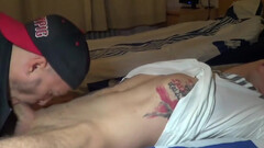 Holding the camera and recording the two horny men