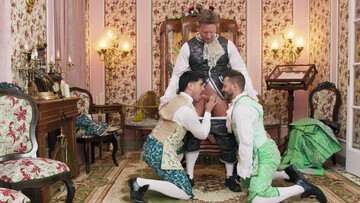 Classy boys get hard rammed by the same lord in a sexy threesome