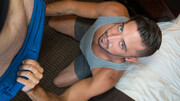Blue-eyed pervert Shane Jackson gets covered in semen