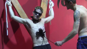 Male slave endures sexual spanking and claming in real maledom experience