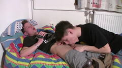 Steamy boys tape themselves in their first homemade sex tape