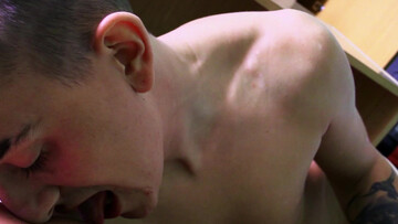 Point of view of a sexy twink sucking in point of view