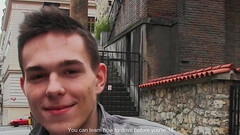 Brown-haired dude is picked up from the streets