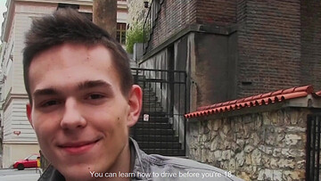 Brown-haired dude is picked up from the streets