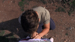 Amateur lad sucks strong cock naked and fucks in perfect POV