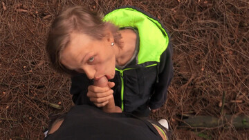 Thin bloke filmed in sexy POV when  he devours cock in loud scenes