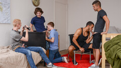 Blissful male sluts are going at it in the bedroom