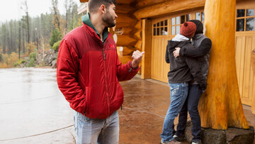 Steamy man enjoys warm anal thresome with two guys who he just met