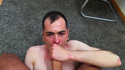 Amateur lover lets his partner come on his face after a perfect blowjob