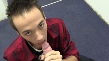 Twink tries missionary the hard way after a nice blowjob POV