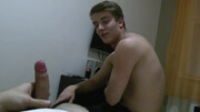 Passionate guys gag one another during amateur homemade kinks