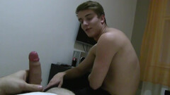 Passionate guys gag one another during amateur homemade kinks