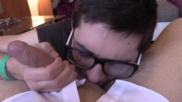 Nerdy boy reveals his slutty side in homemade POV moments