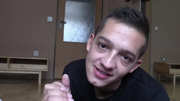 Clothed male strips and fucks in homemade POV rounds until the last drops
