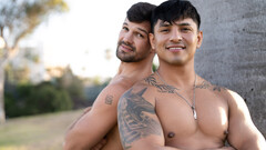 Passionate men hook up for sex in mind-blowing bedroom positions