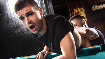 Strong anal on the pool table for Johnny Rapid & Jordan Levine