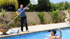 Pool side sex with the guy who cleans the pool