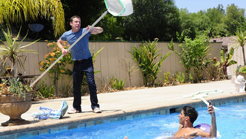 Pool side sex with the guy who cleans the pool