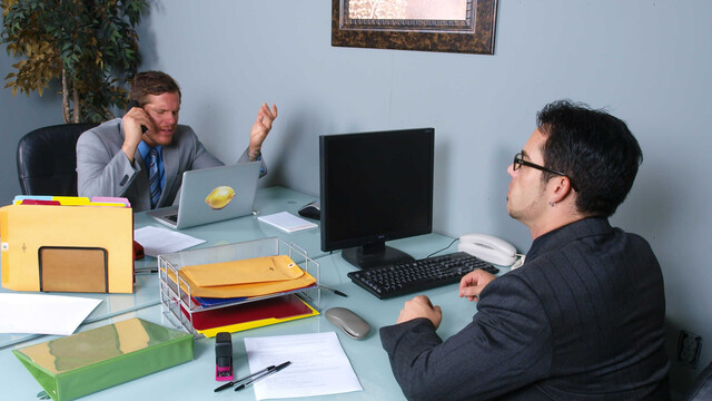 Great office perversions between two stunning men