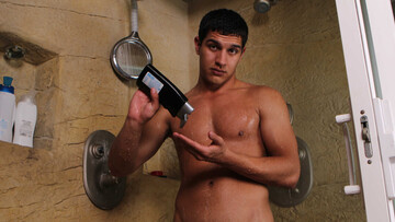 Dudes share the shower for more than just soapy oral