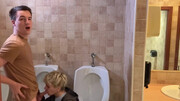 Cute blonde filmed in public when he sucks cock of a random dude