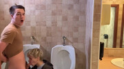Cute blonde filmed in public when he sucks cock of a random dude